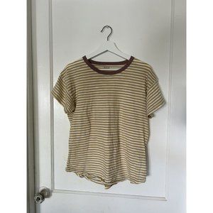 Madewell featherweight Crewneck Striped Tee, M, short Sleeved